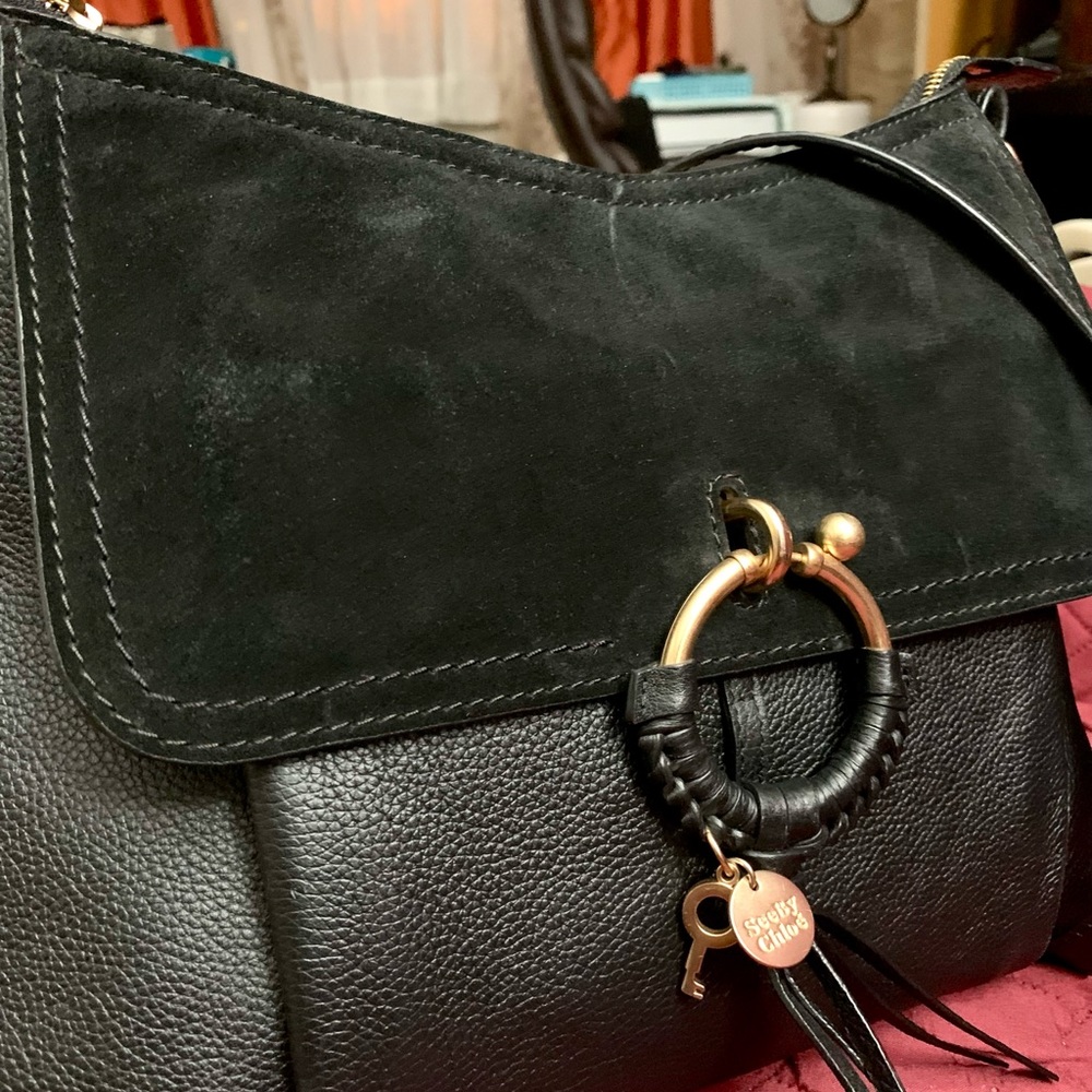 💯 Authentic See by Chloé- Joan Tassel Shoulder Bag - Picture 3 of 14